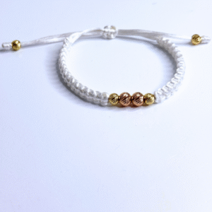 Balines diamantados en oro amarillo y rosa.